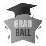 an image of a the grad ball logo