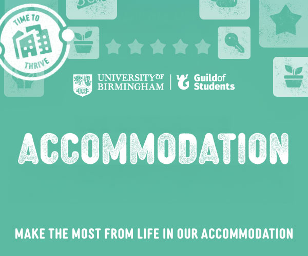 An orange background with the words Residence Life in the middle, with the caption underneath that says Make the most from life in our accommodation