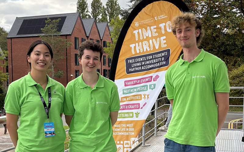 a photo of student staff in halls