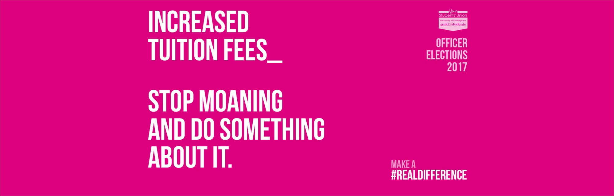increased tuition fees - stop moaning about it - do something about it