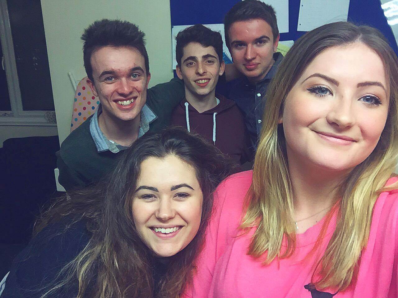 Hey, we’re Amelia, Josh, Molly, Alex and Patrick, and together we form your Liberty Court RA team, also known as Residents’ Association committee.