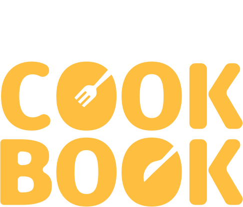 the words community cook book in logo form