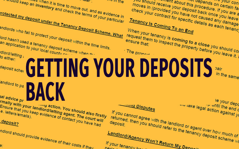 Getting Your Deposits Back