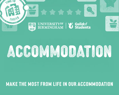 a green graphic that says accommodation