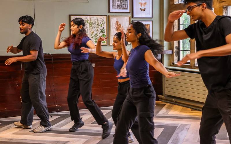 students dancing in joes bar