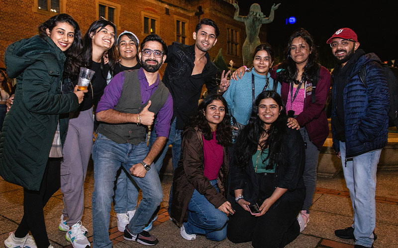 a group of students in mermaid square