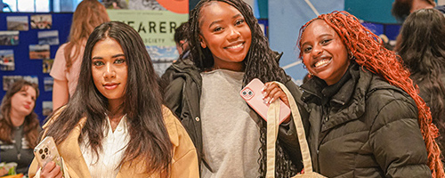 an image of students at welcome fair