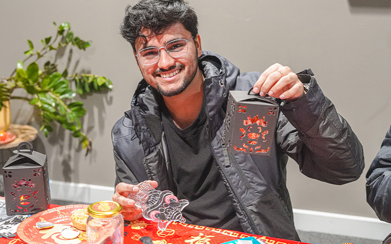 a student at a guild event