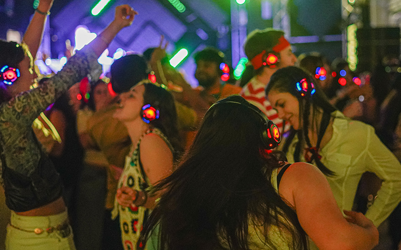 a group of students at a guild club night